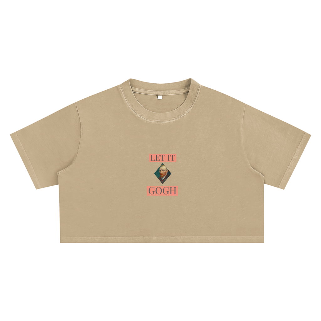 Snow Washed Van Gough Crop Top