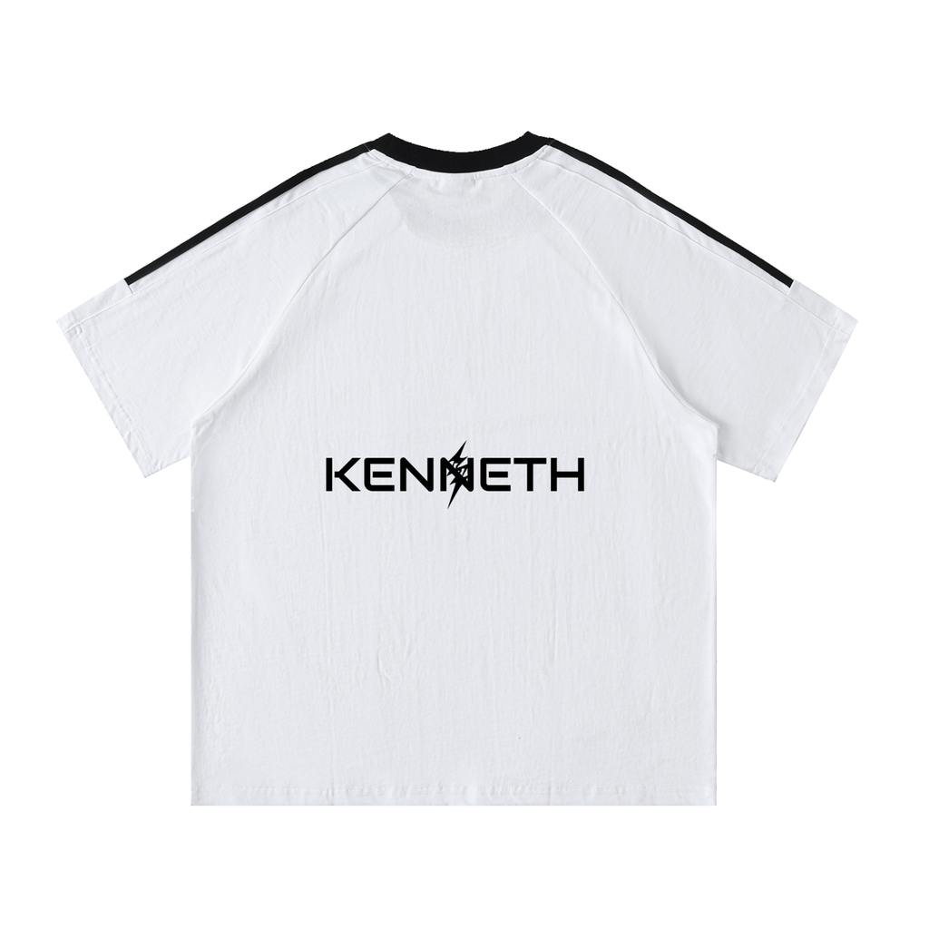Contrast Tape Crewneck Cotton T-Shirt
