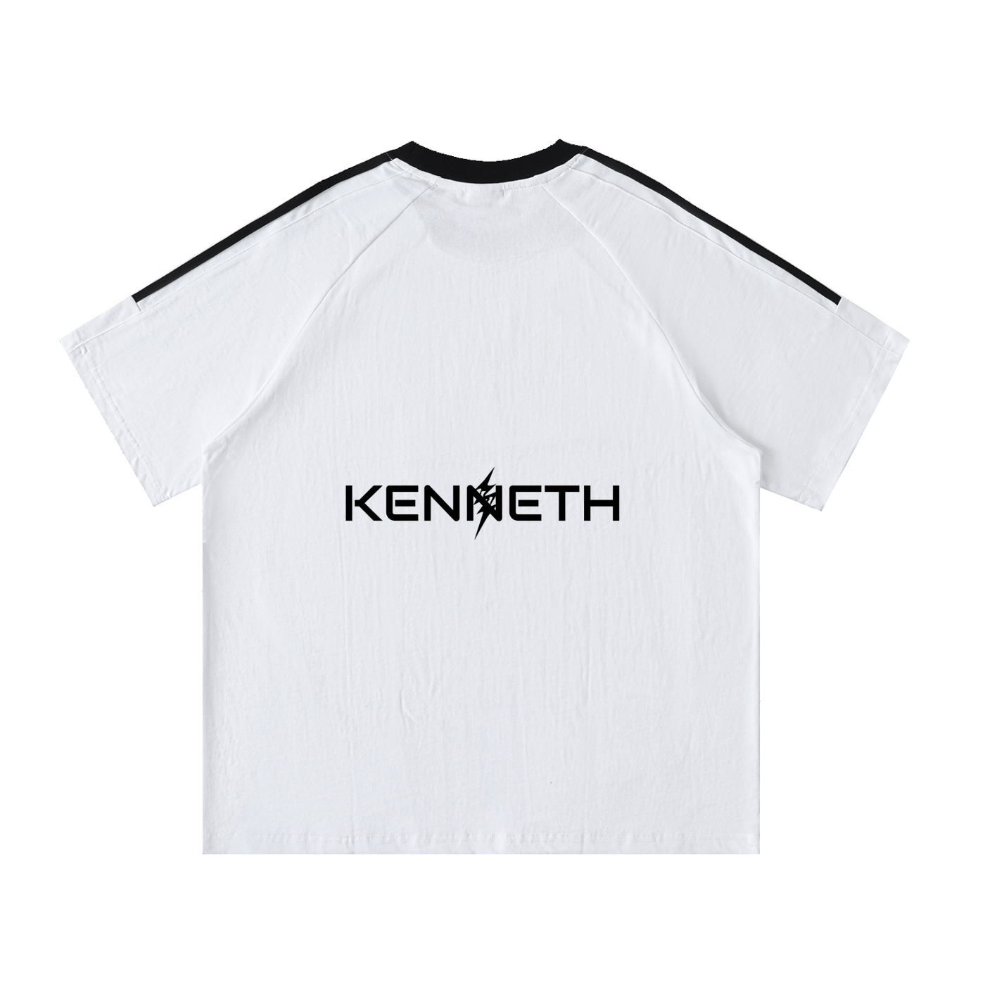 Contrast Tape Crewneck Cotton T-Shirt
