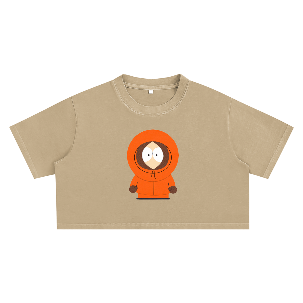 Snow Washed Kenny McCormick Crop Top