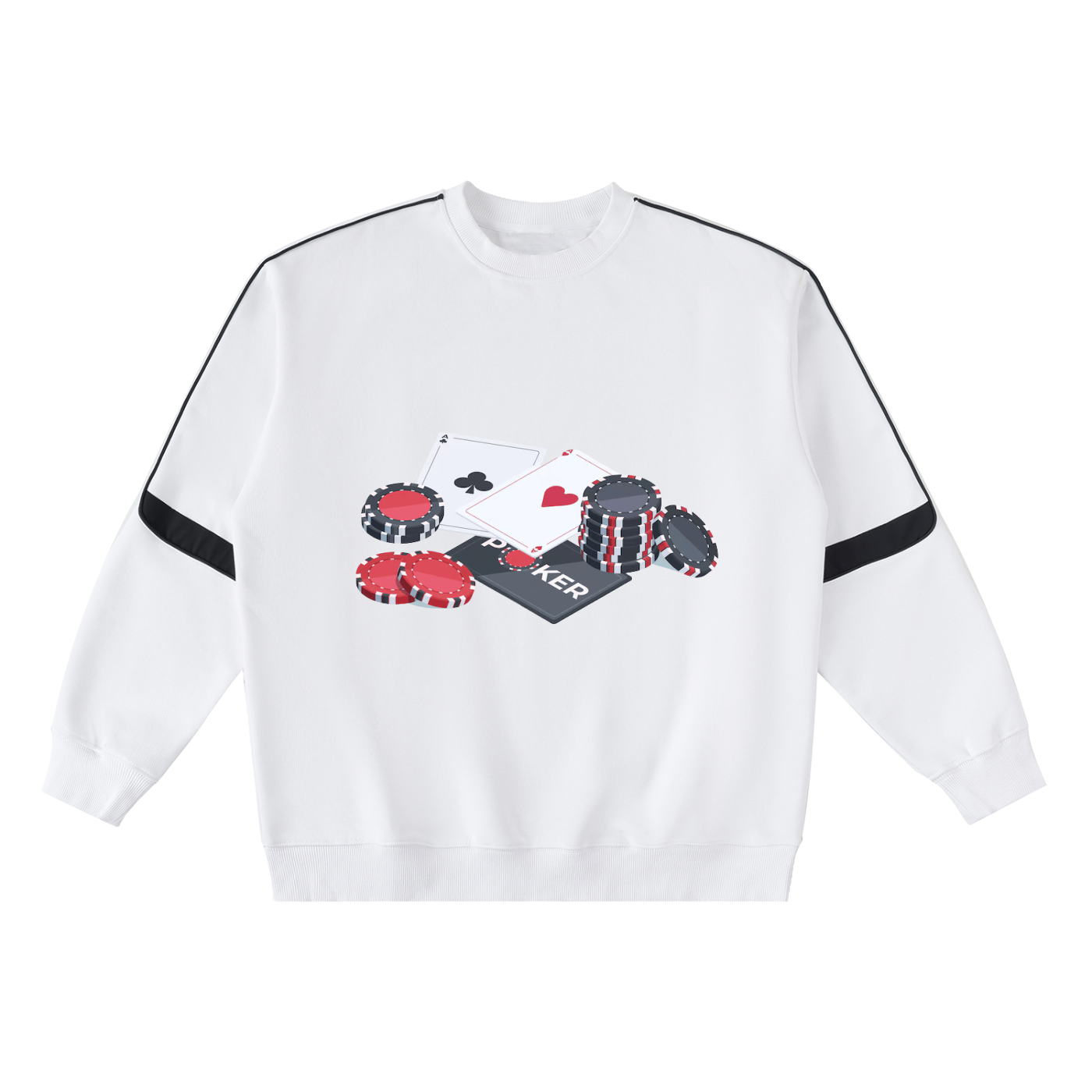Oversized Crewneck Taped Sweatshirt