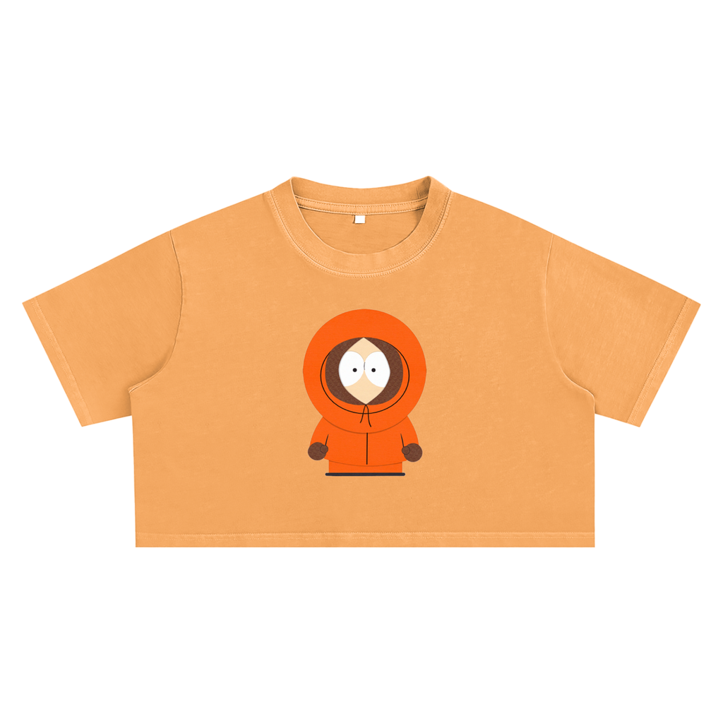 Snow Washed Kenny McCormick Crop Top