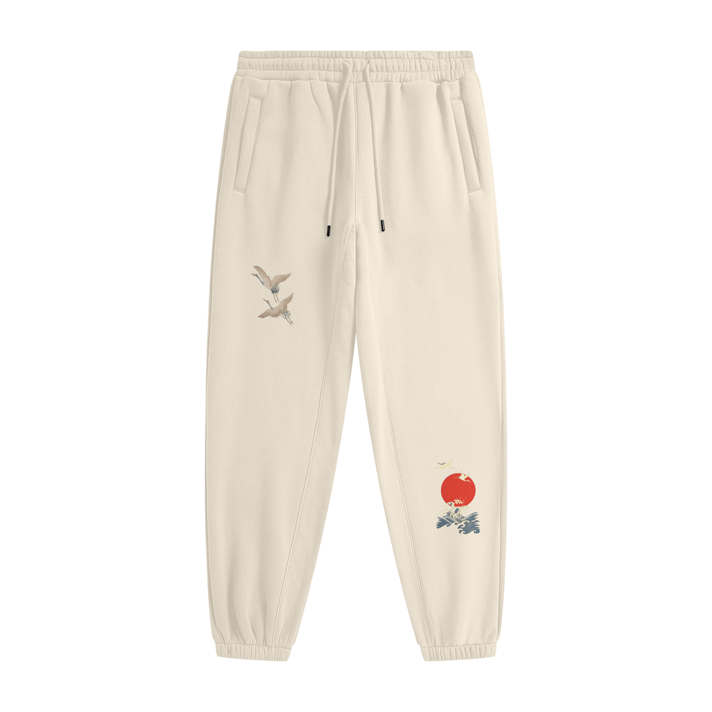 Streetwear Fleece Birds Joggers