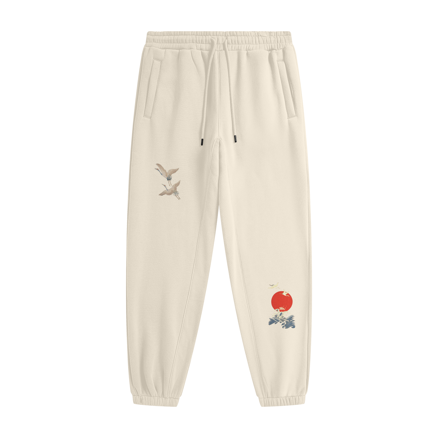Streetwear Fleece Birds Joggers
