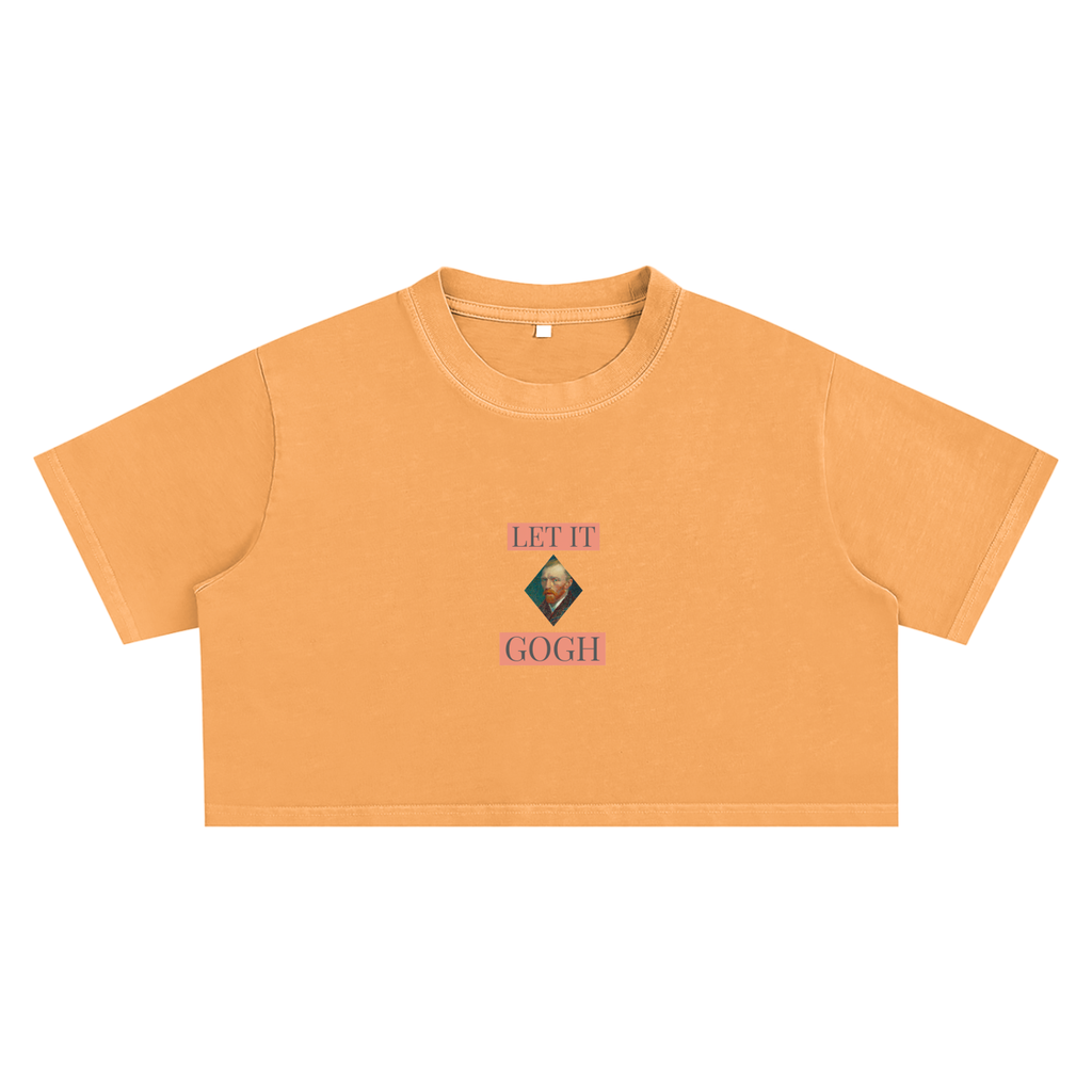 Snow Washed Van Gough Crop Top
