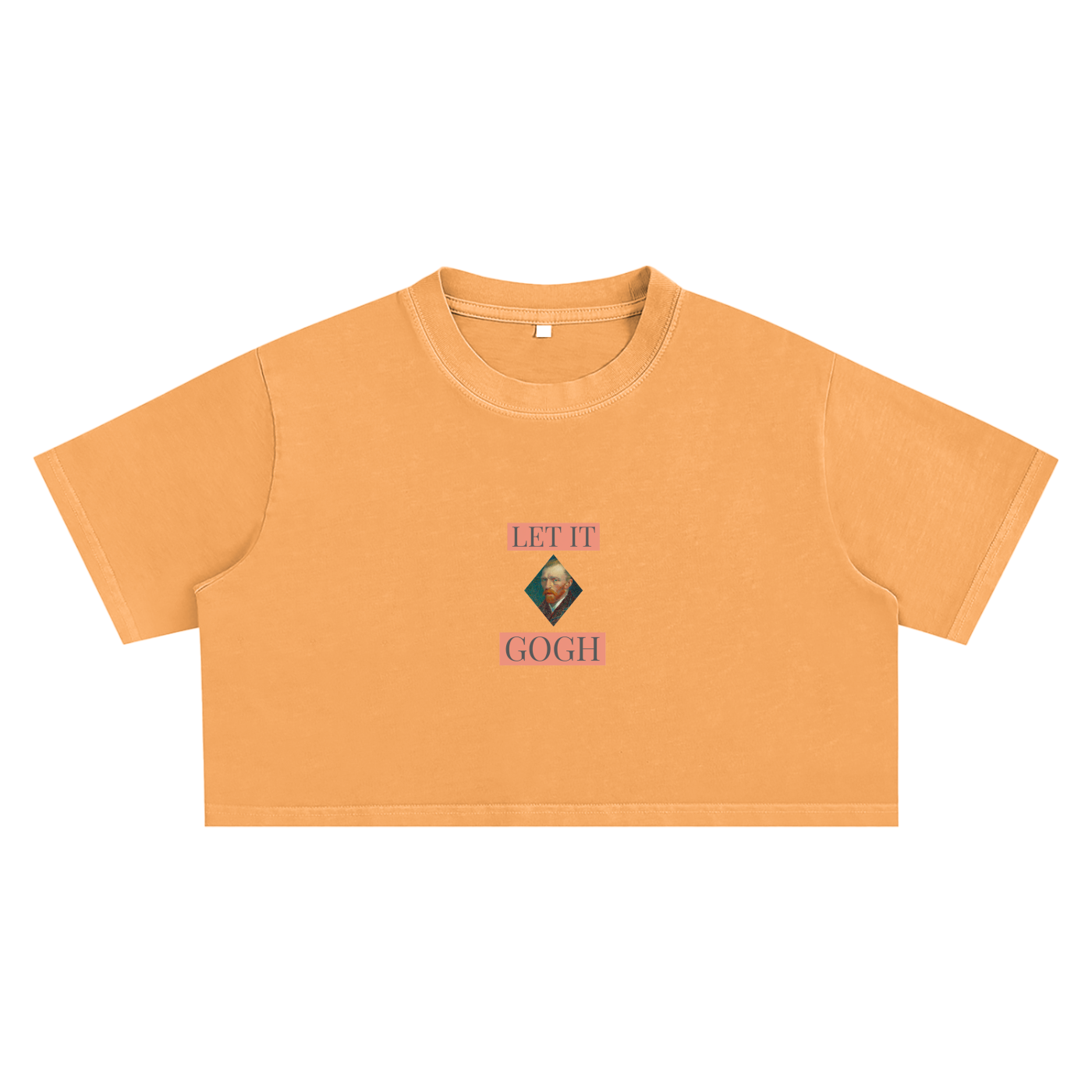 Snow Washed Van Gough Crop Top