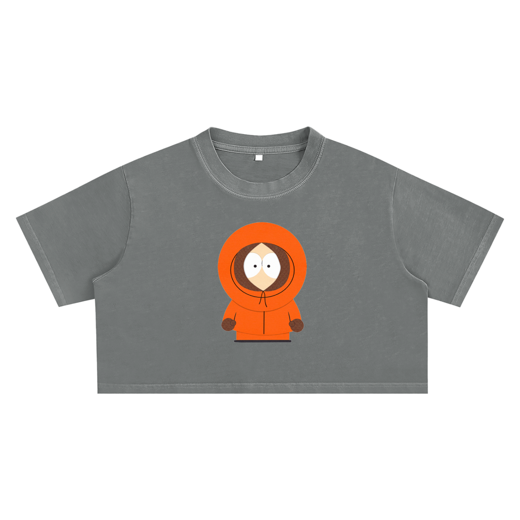 Snow Washed Kenny McCormick Crop Top