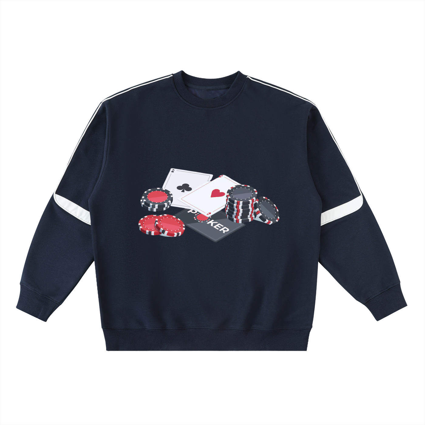 Oversized Crewneck Taped Sweatshirt
