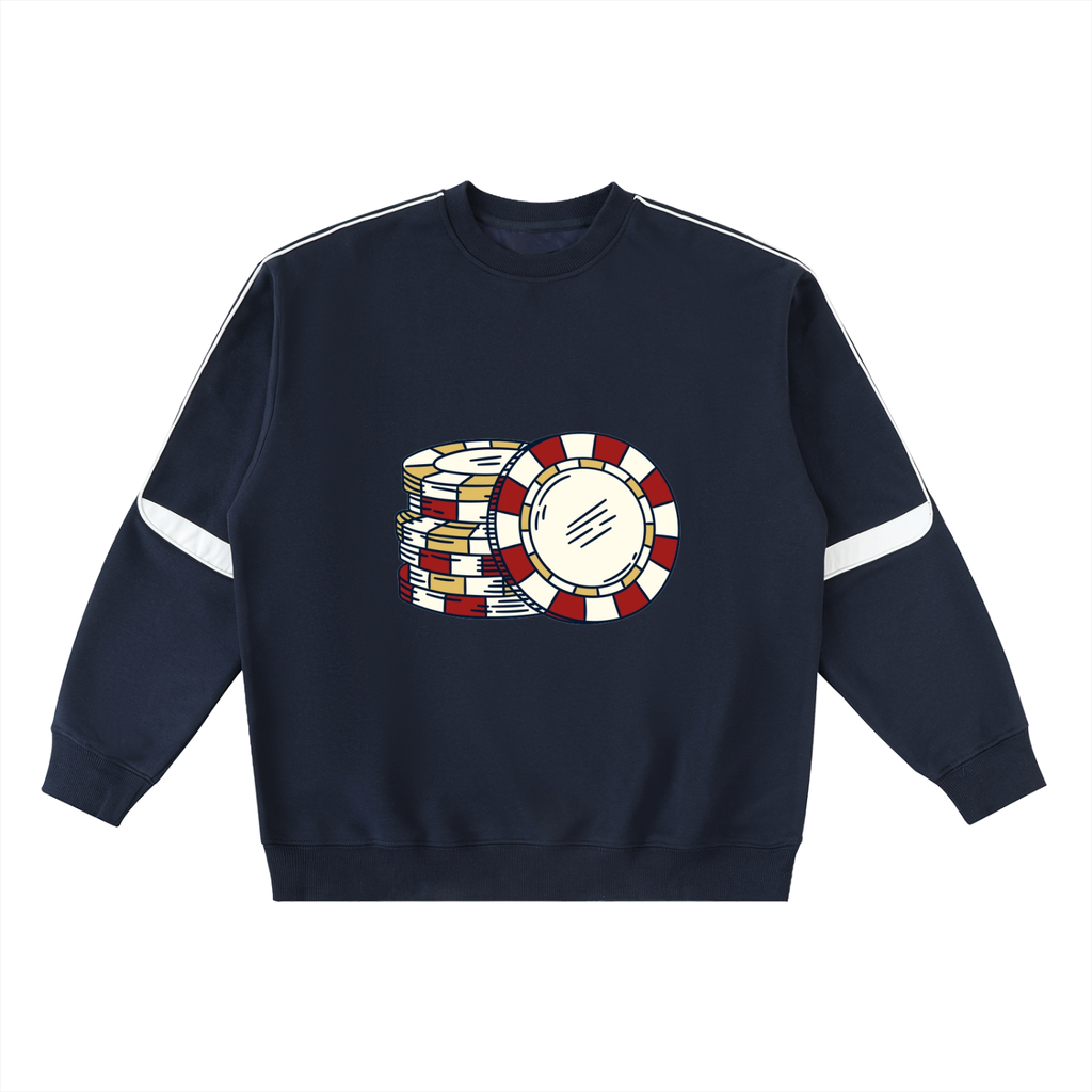 Oversized Crewneck Taped Sweatshirt