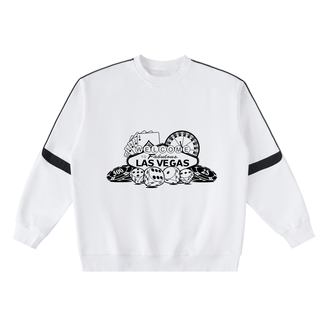 Oversized Crewneck Taped Sweatshirt