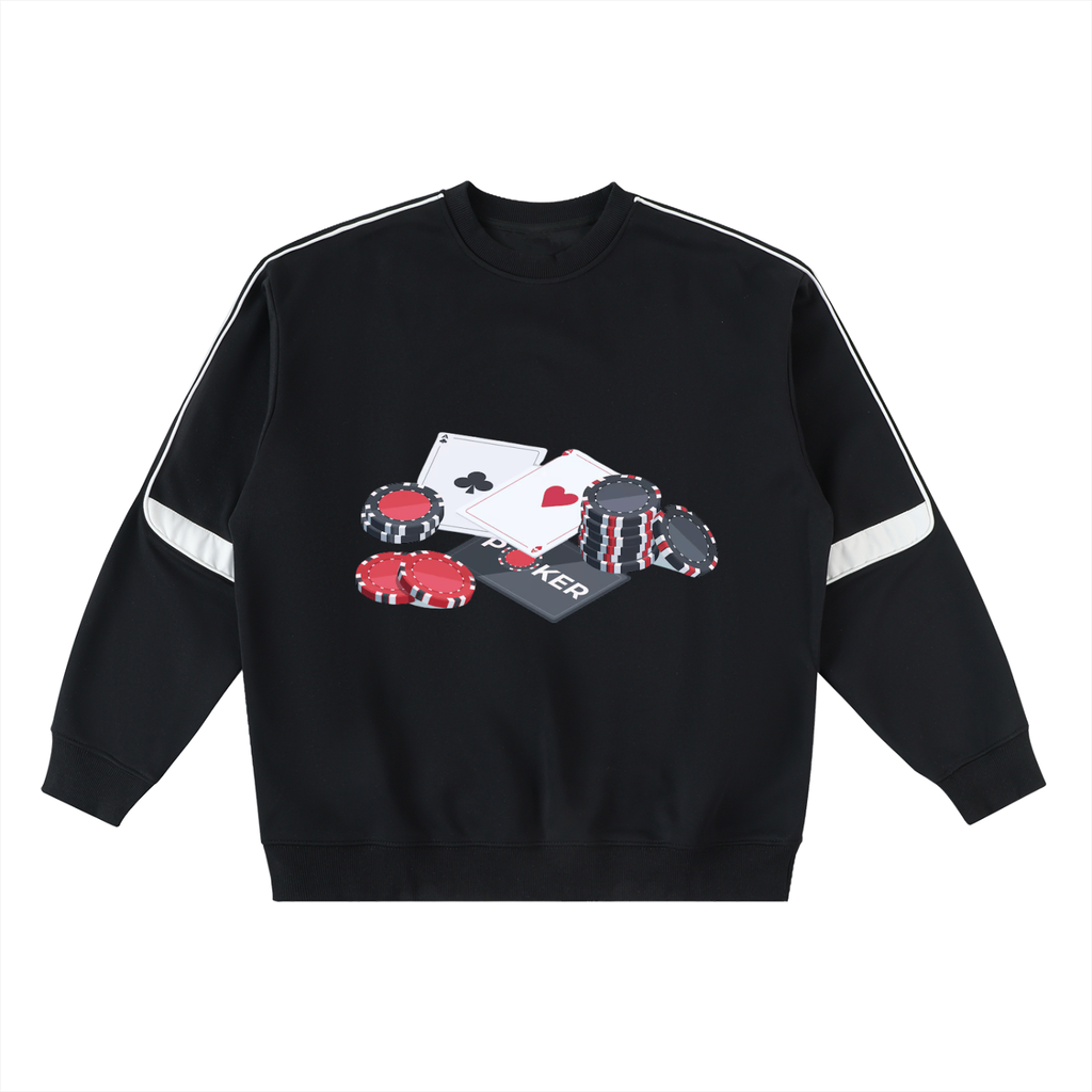 Oversized Crewneck Taped Sweatshirt