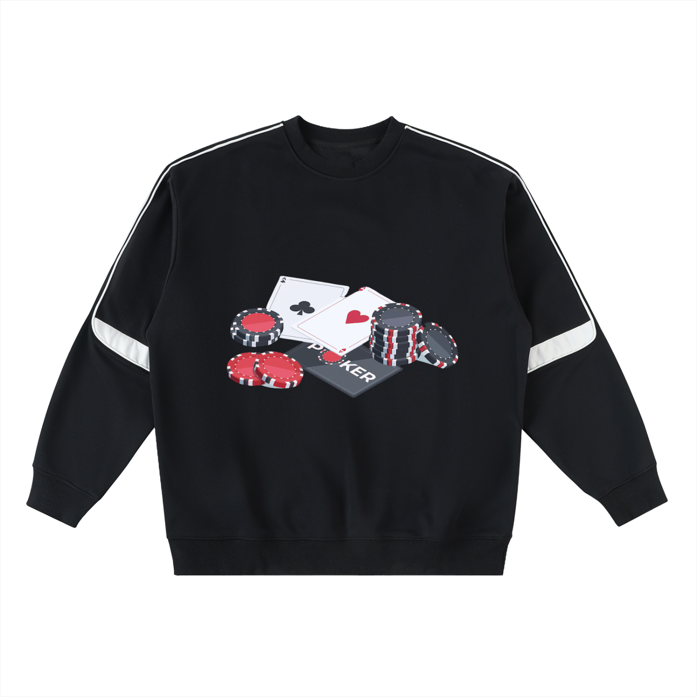 Oversized Crewneck Taped Sweatshirt