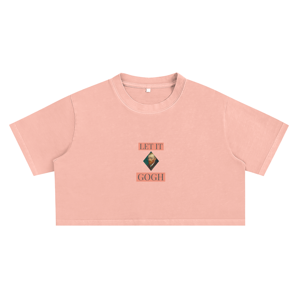 Snow Washed Van Gough Crop Top