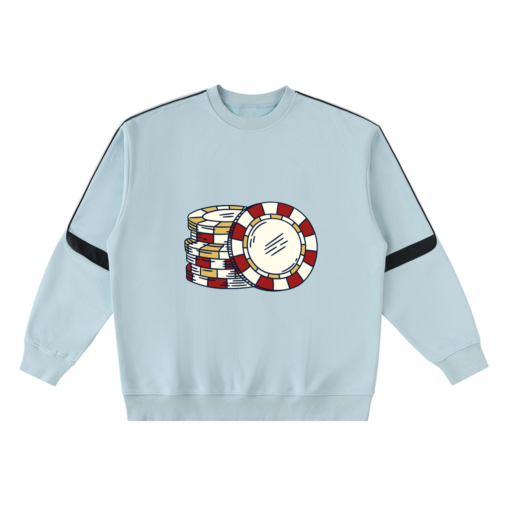 Oversized Crewneck Taped Sweatshirt