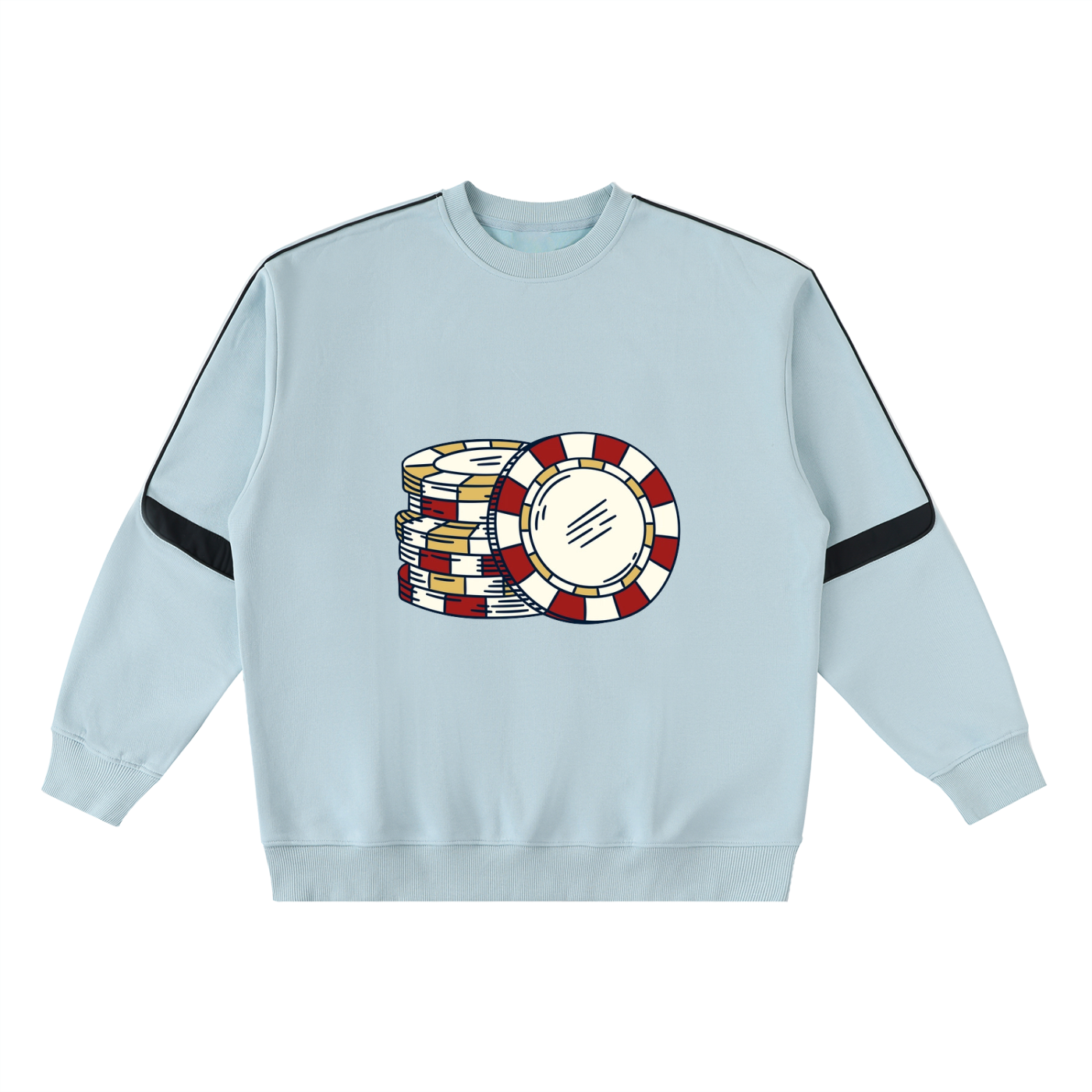 Oversized Crewneck Taped Sweatshirt
