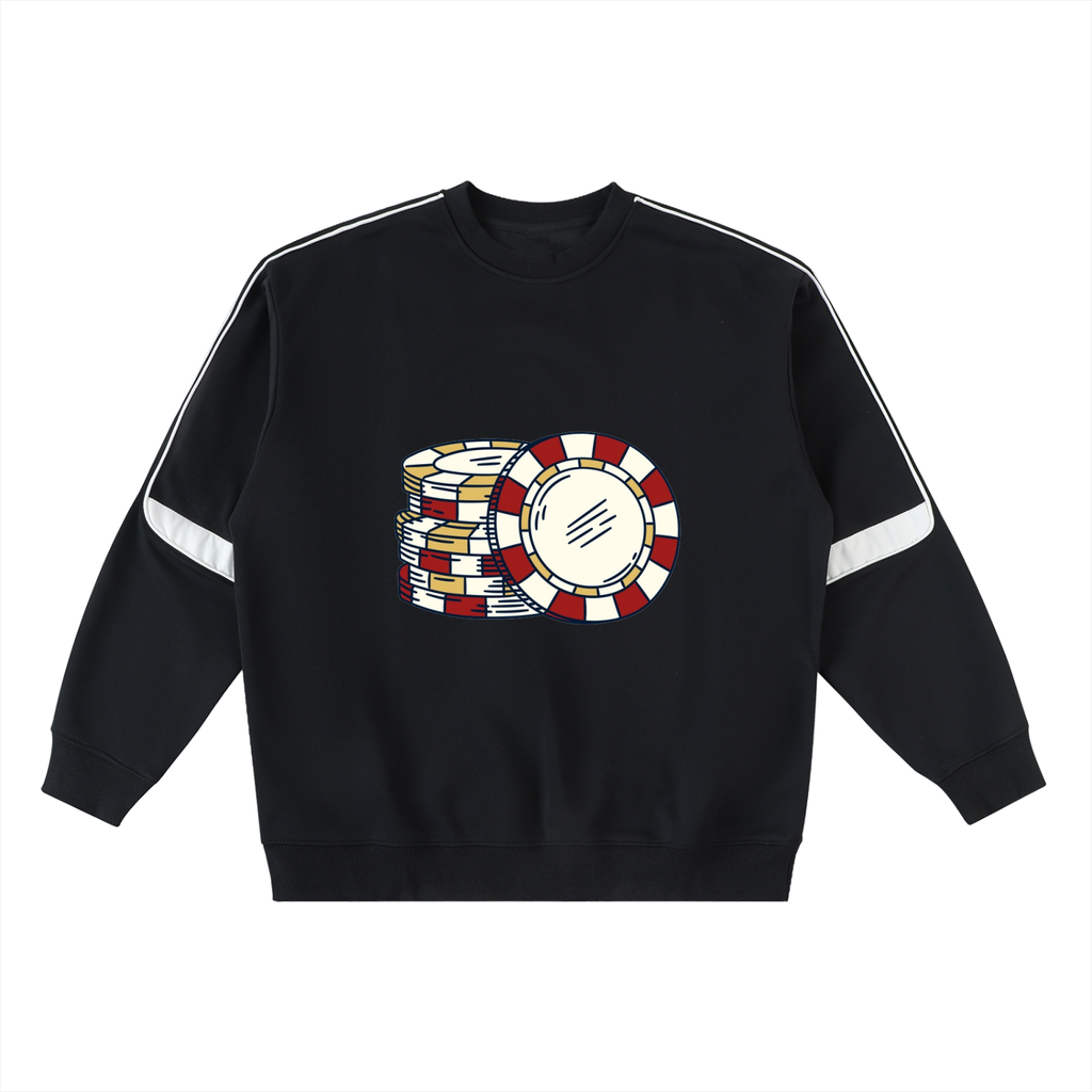 Oversized Crewneck Taped Sweatshirt