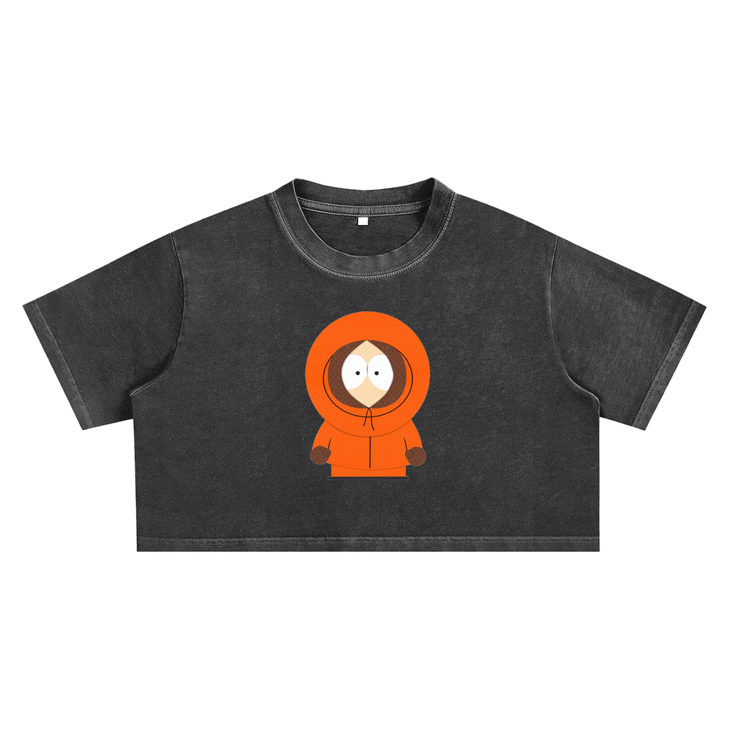 Snow Washed Kenny McCormick Crop Top