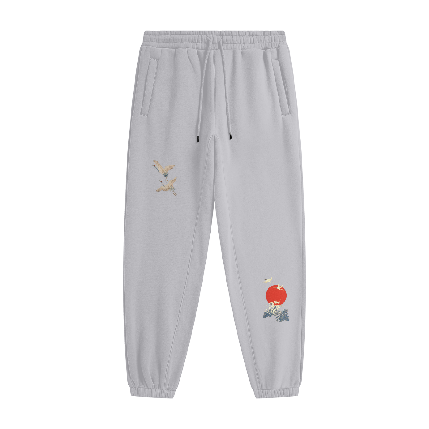 Streetwear Fleece Birds Joggers