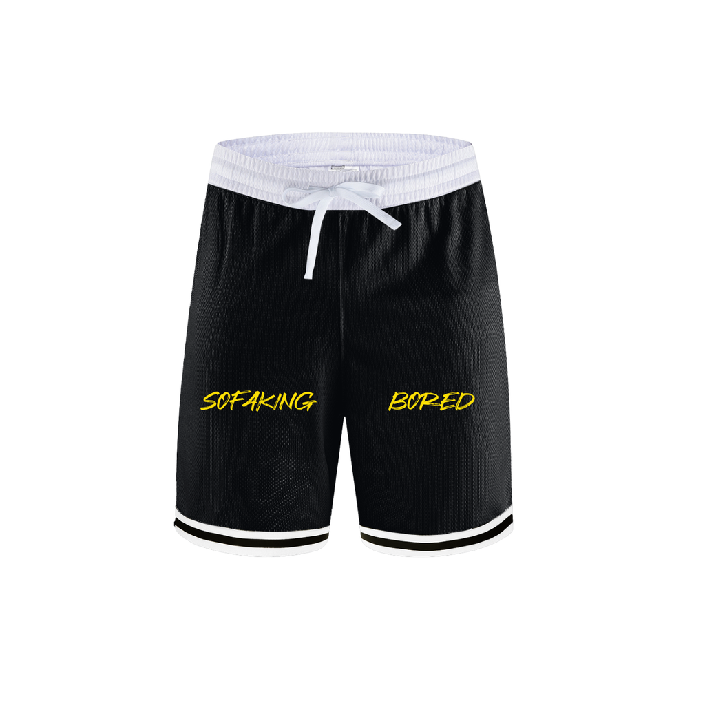 Sofa King Bored Basketball Shorts