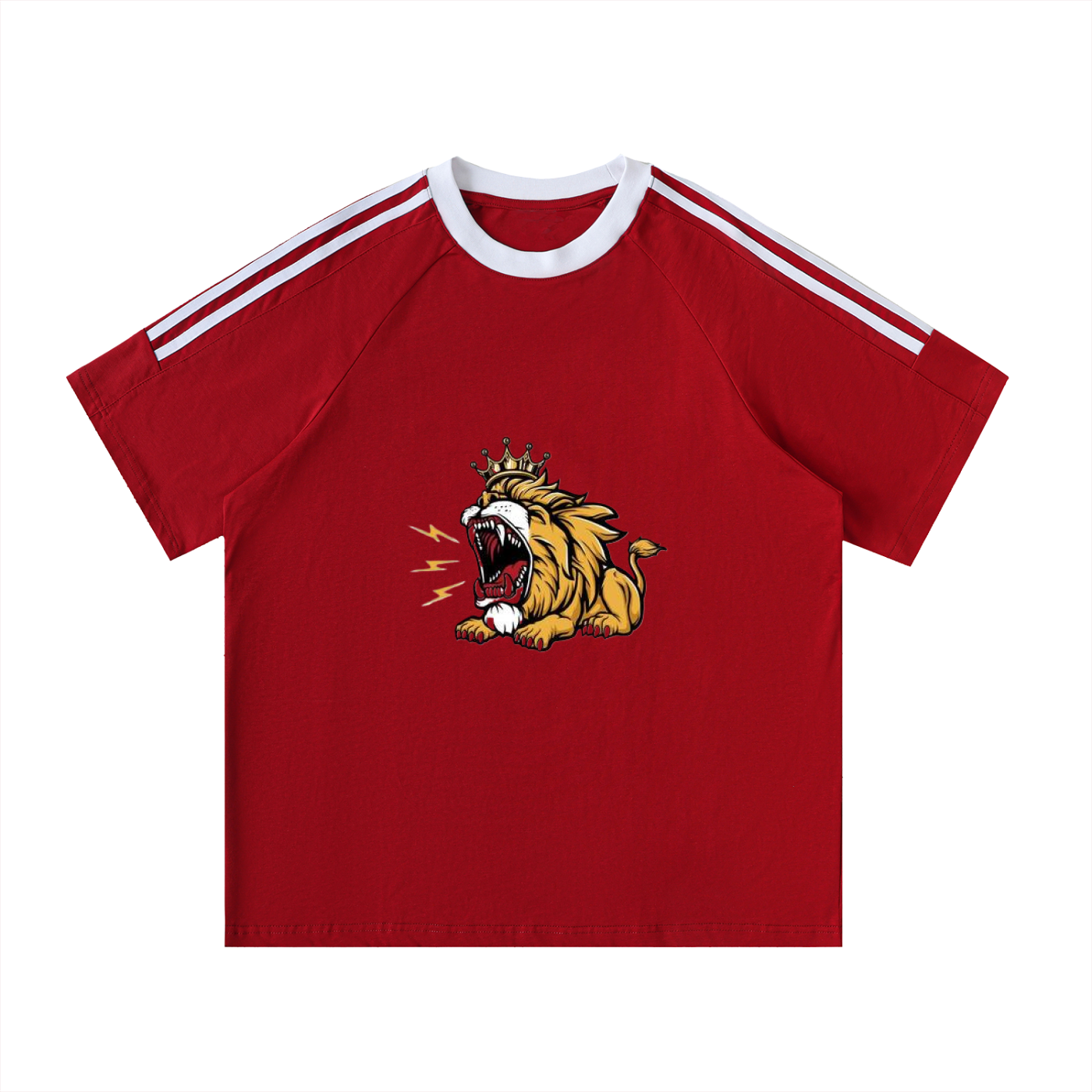 Contrast Tape Crewneck Cotton T-Shirt