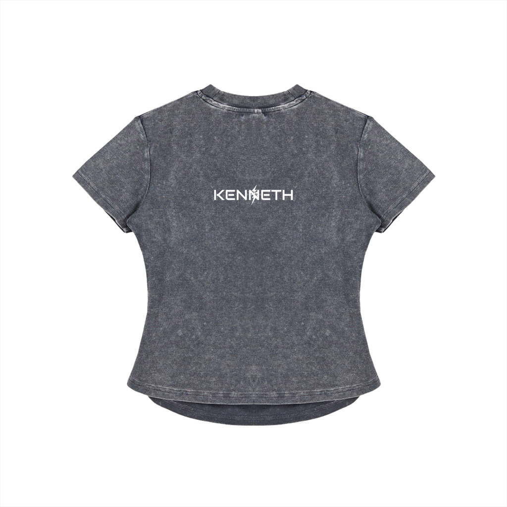 Vintage Washed Bodycon Cotton T-Shirt