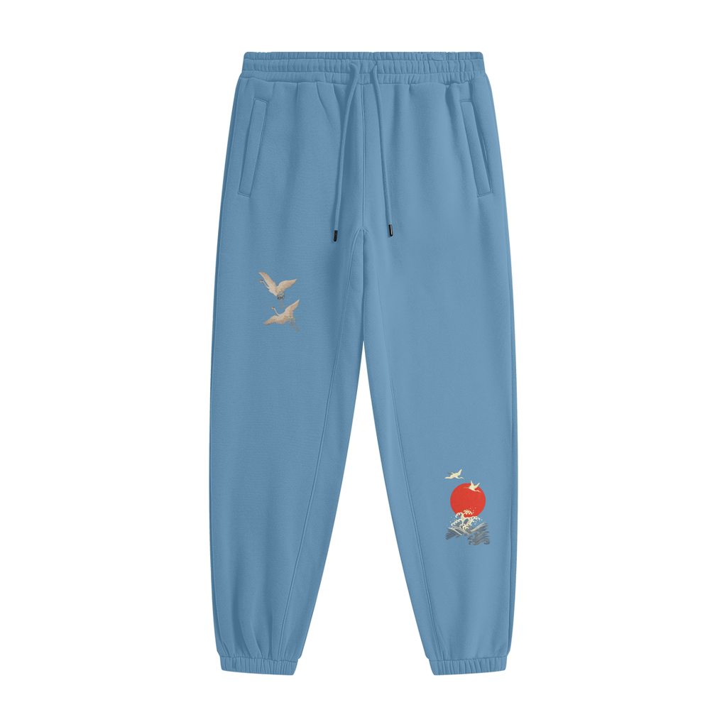 Streetwear Fleece Birds Joggers