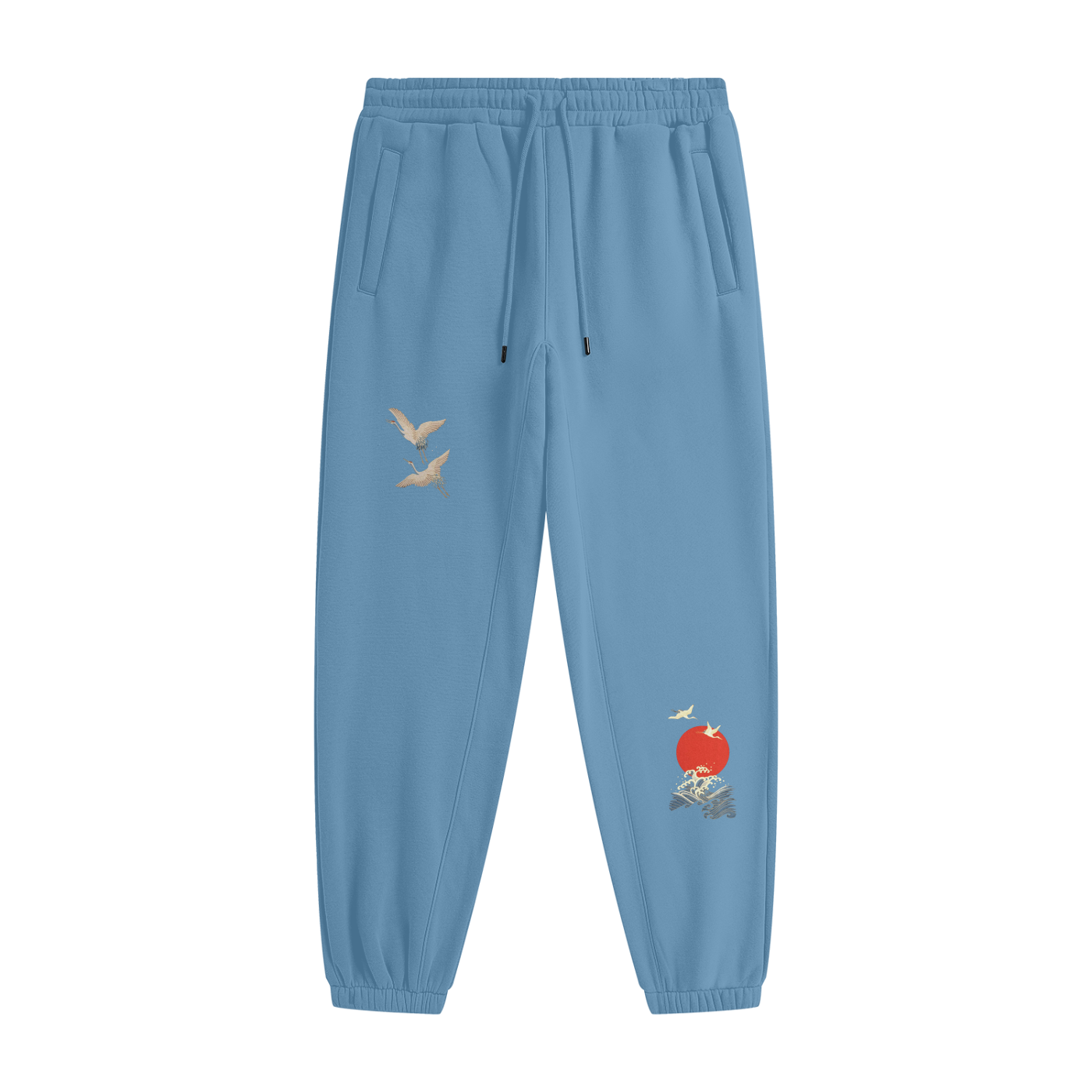 Streetwear Fleece Birds Joggers