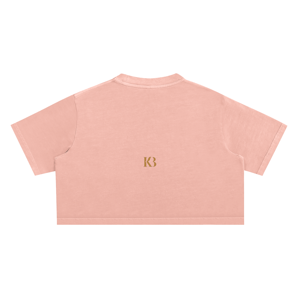 Snow Washed Birds Crop Top