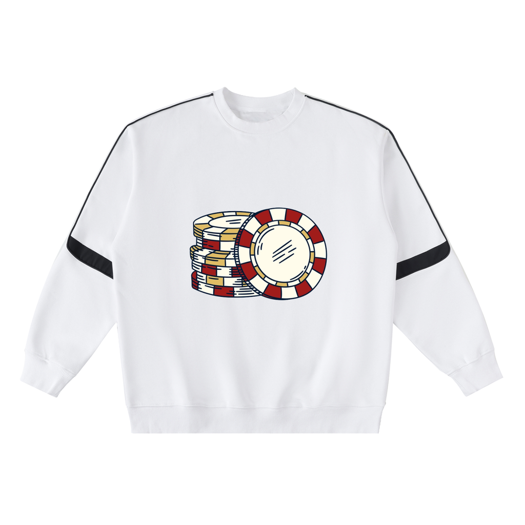 Oversized Crewneck Taped Sweatshirt