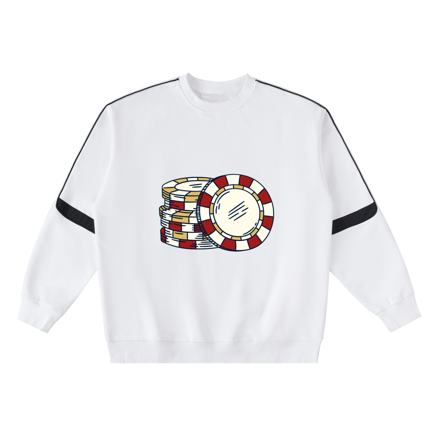 Oversized Crewneck Taped Sweatshirt
