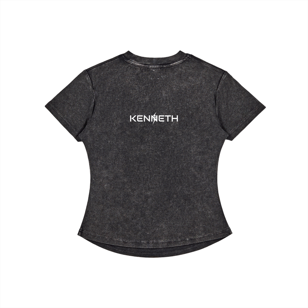 Vintage Washed Bodycon Cotton T-Shirt