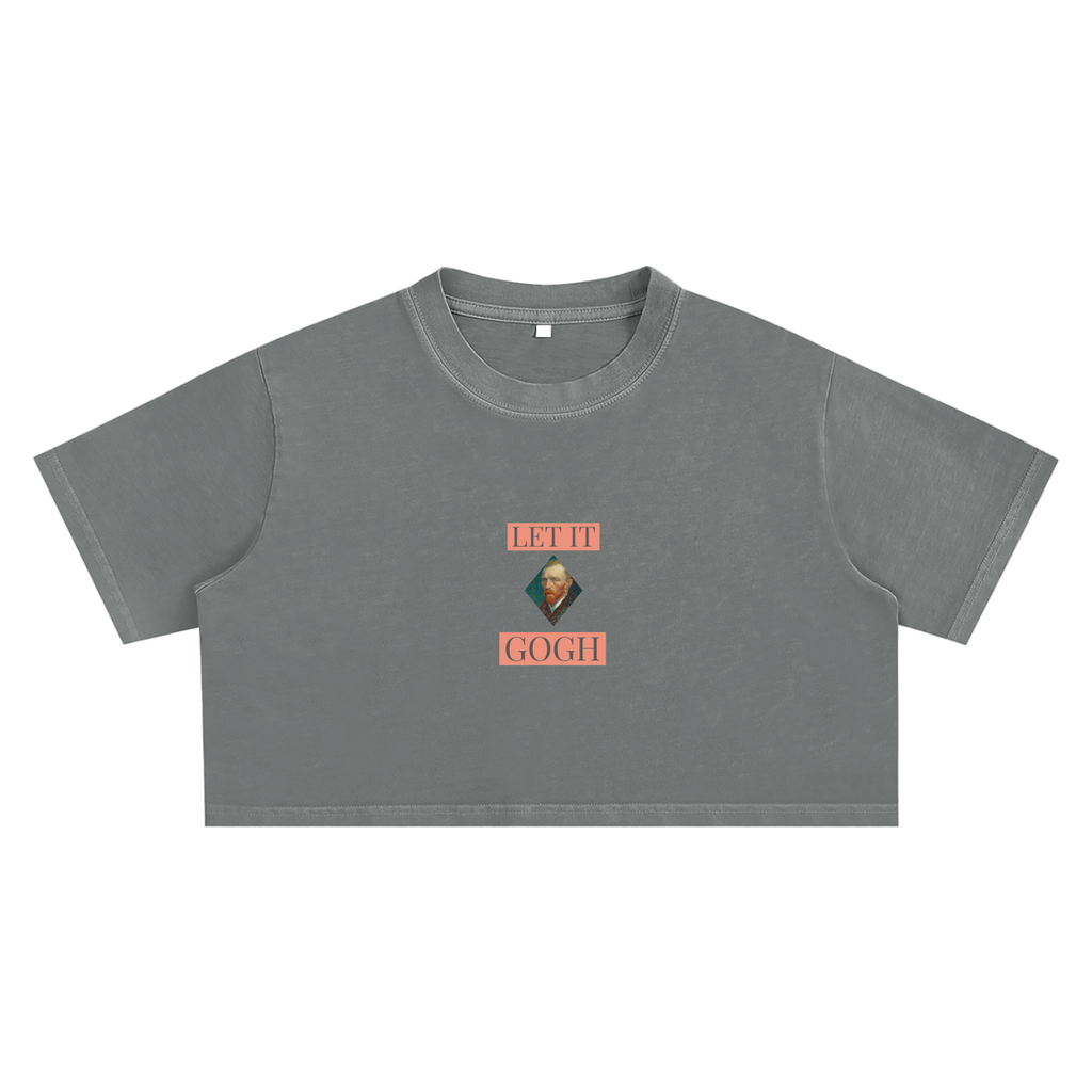 Snow Washed Van Gough Crop Top
