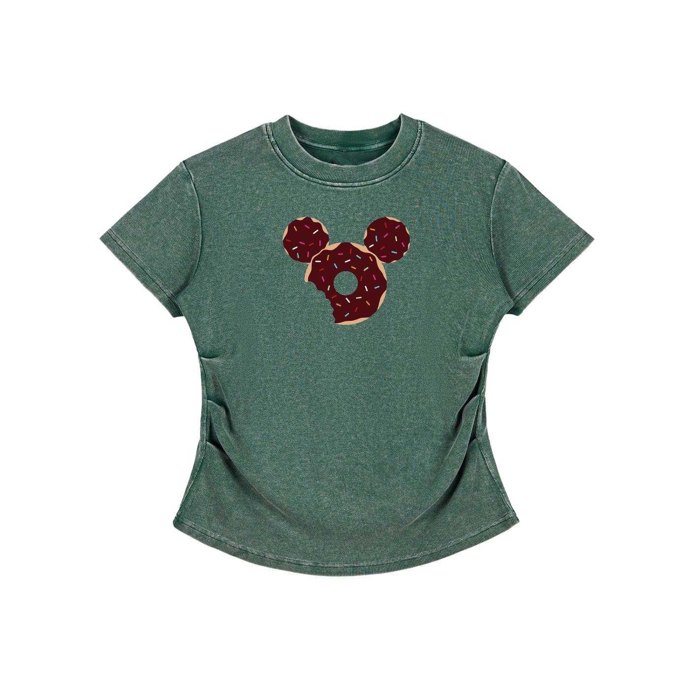 Vintage Washed Bodycon Cotton T-Shirt