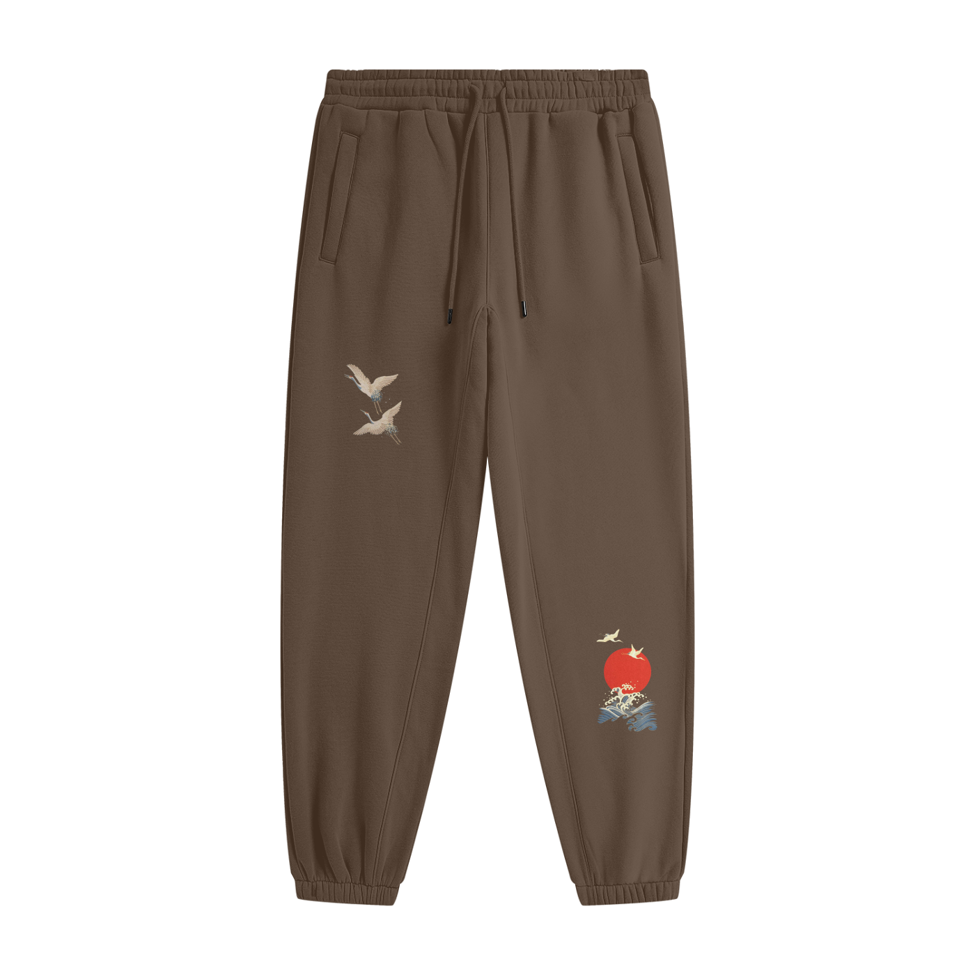 Streetwear Fleece Birds Joggers