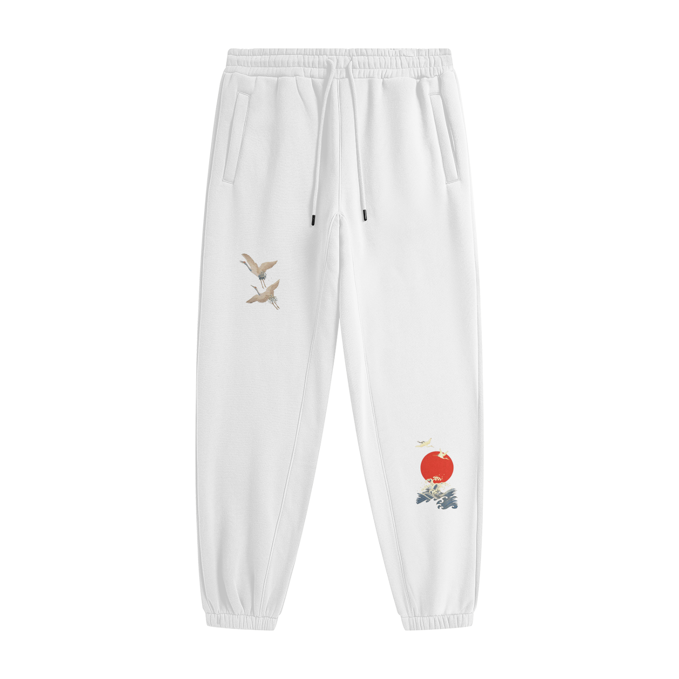 Streetwear Fleece Birds Joggers